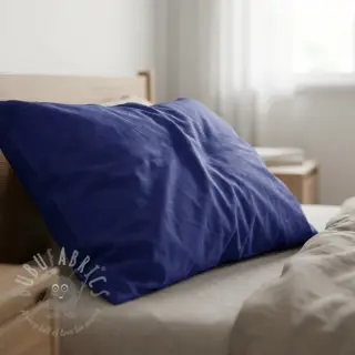 Katoenen popeline dark cobalt