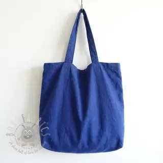 Katoenen popeline dark cobalt