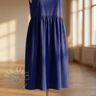 Katoenen popeline dark cobalt