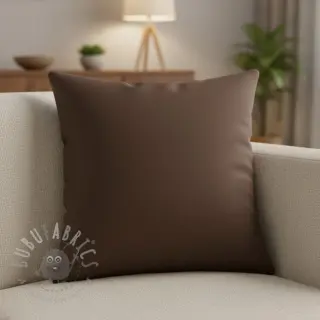 Katoenen popeline dark brown