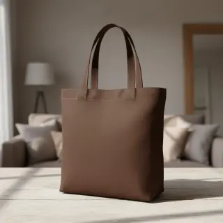 Bavlnený popelín dark brown
