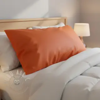 Katoenen popeline flame orange