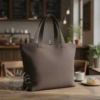 Katoenen popeline dark grey