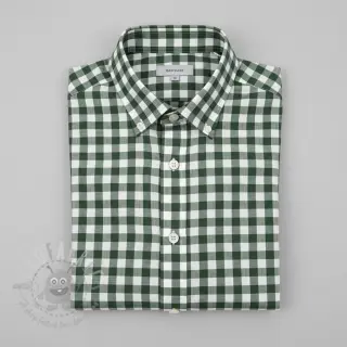 Katoenen stof Check dark green