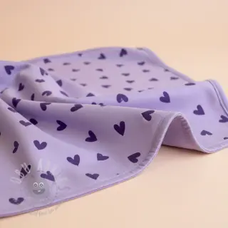 Katoenen stof FLANNEL Hearts lavender