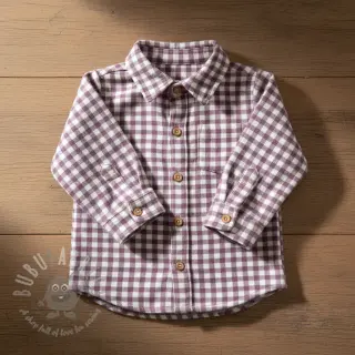 Katoenen stof FLANNEL Check mauve
