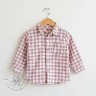 Katoenen stof FLANNEL Check light pink
