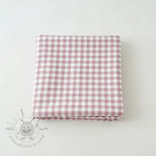 Katoenen stof FLANNEL Check light pink