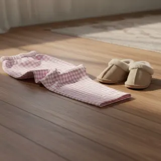 Bavlnená látka FLANNEL Check light pink