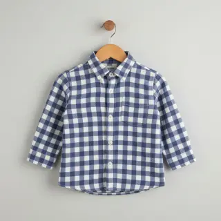 Bavlnená látka FLANNEL Check blue