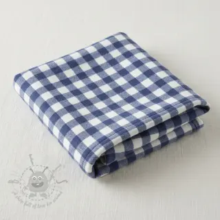 Katoenen stof FLANNEL Check blue