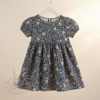 Katoenen stof Flowers Tara navy design B digital print