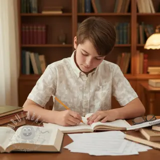Katoenen stof met linnen JACQUARD Abstarct natural