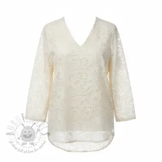 Katoenen stof EMBROIDERY Blanchette design En