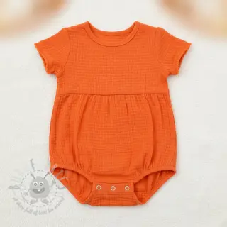 Katoenen stof STRETCH Baby orange