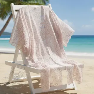 Katoenen stof EMBROIDERY Lilian rose