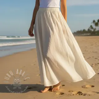 Katoenen stof WASHED SIMPLY NATURAL