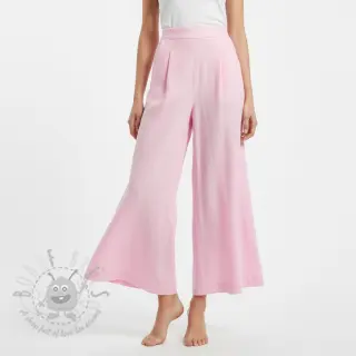 Katoenen stof met linnen pink