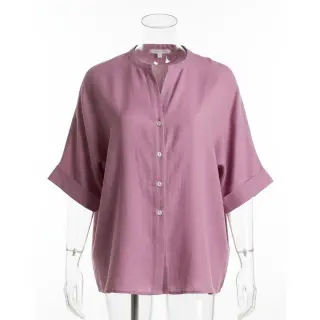 Bavlnená látka s ľanom old pink