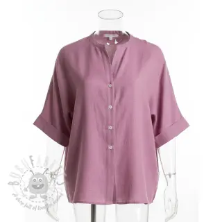 Katoenen stof met linnen old pink