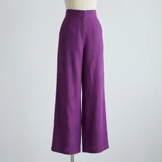 Bavlnená látka s ľanom purple