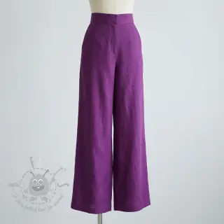 Katoenen stof met linnen purple
