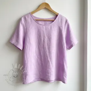 Katoenen stof met linnen lilac