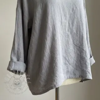 Katoenen stof met linnen grey