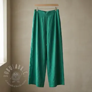 Katoenen stof met linnen apple green