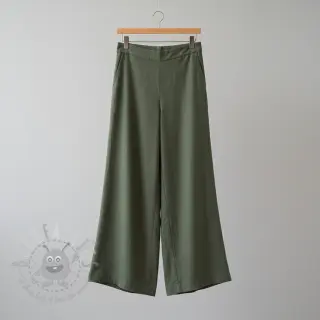 Bavlnená látka s ľanom army