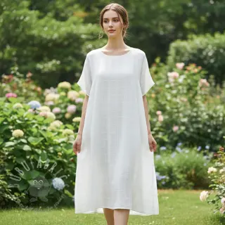 Bavlnená látka EMBROIDERY DOBBY Square white