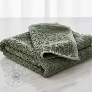 Badstof Animal skin dark green