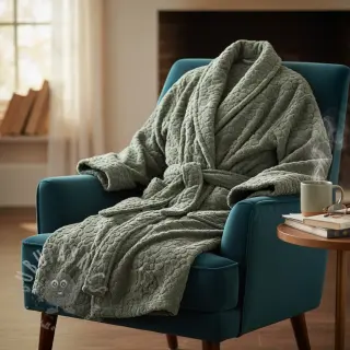 Badstof Animal skin dark green