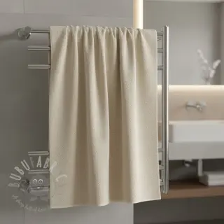 Elastische badstof dark beige