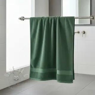 Elastische badstof dark green