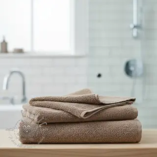 Badstof VELVET BAMBOO taupe