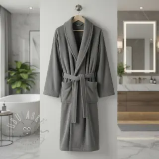 Badstof VELVET BAMBOO grey