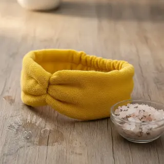 Elastische badstof light yellow
