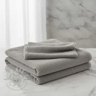 Elastische badstof light grey