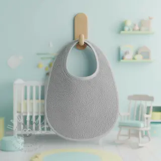 Elastische badstof light grey