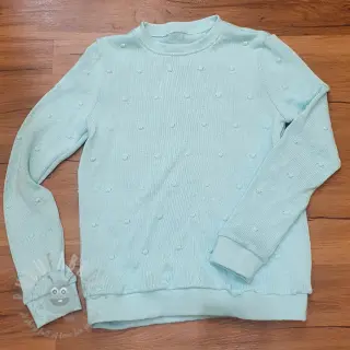 Sweaterstof BIG KNIT DOT mint