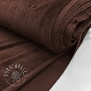 Fluweel VELVET STRETCH dark brown