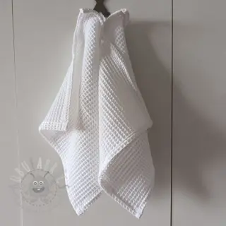 Katoen met wafelbinding white