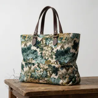 Decoratiestof jacquard Aubusson emeraude