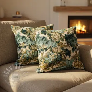 Decoratiestof jacquard Aubusson emeraude