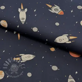 Katoenen stof Space digital print