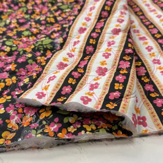 Katoenen stof VOILE STEPPED Ophelia flower digital print
