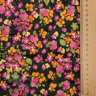 Katoenen stof VOILE STEPPED Ophelia flower digital print