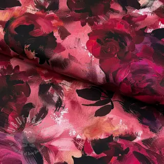 Katoenen stof SATIN Zurie flower digital print