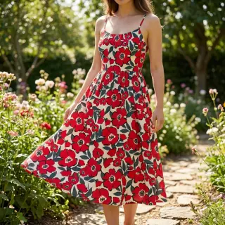 Bavlnená látka SATIN Flower Kala offwhite